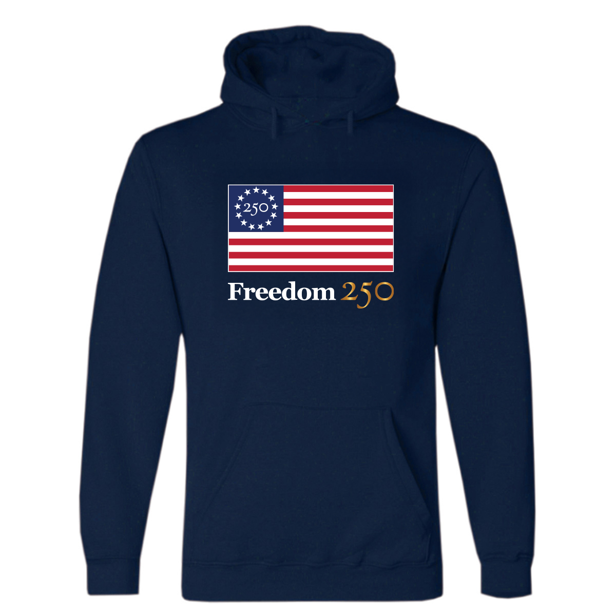 Freedom 250 Unisex Navy Hooded Pullover