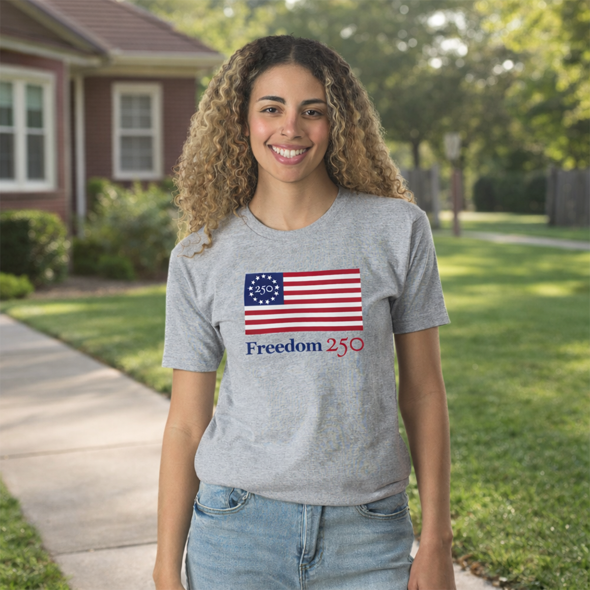 Official Freedom 250 Unisex Dark Ash Tee