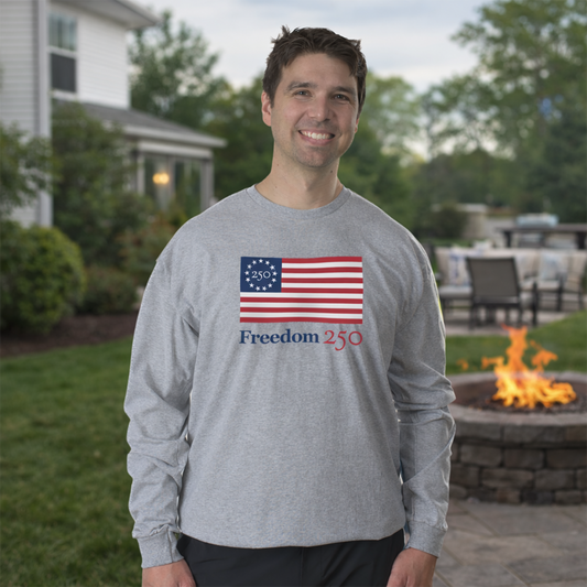 Freedom 250 Unisex Dark Ash Long Sleeve Tee