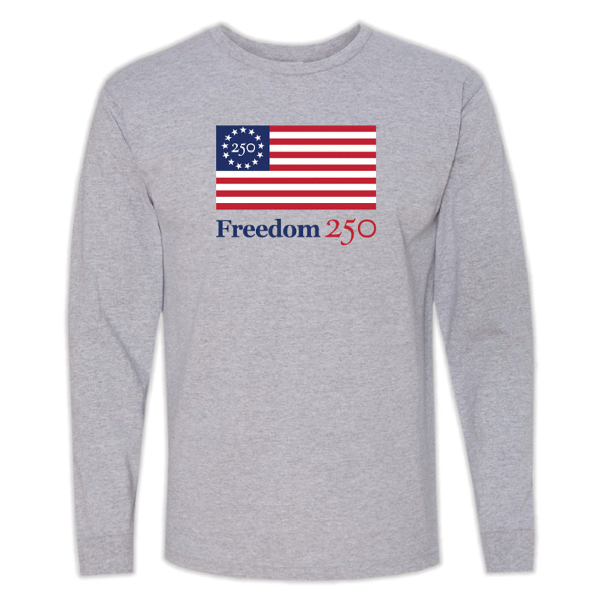Freedom 250 Unisex Dark Ash Long Sleeve Tee