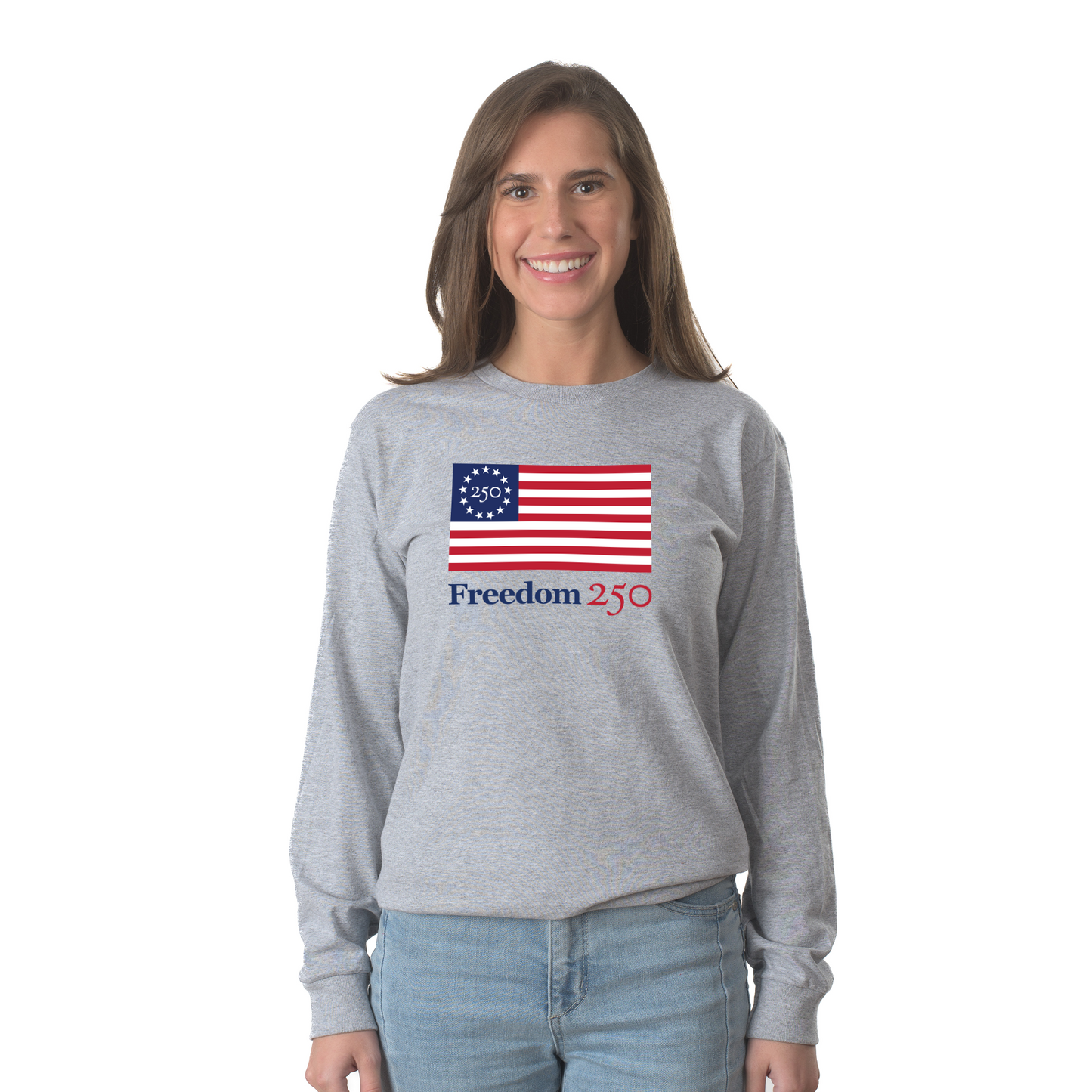 Freedom 250 Unisex Dark Ash Long Sleeve Tee