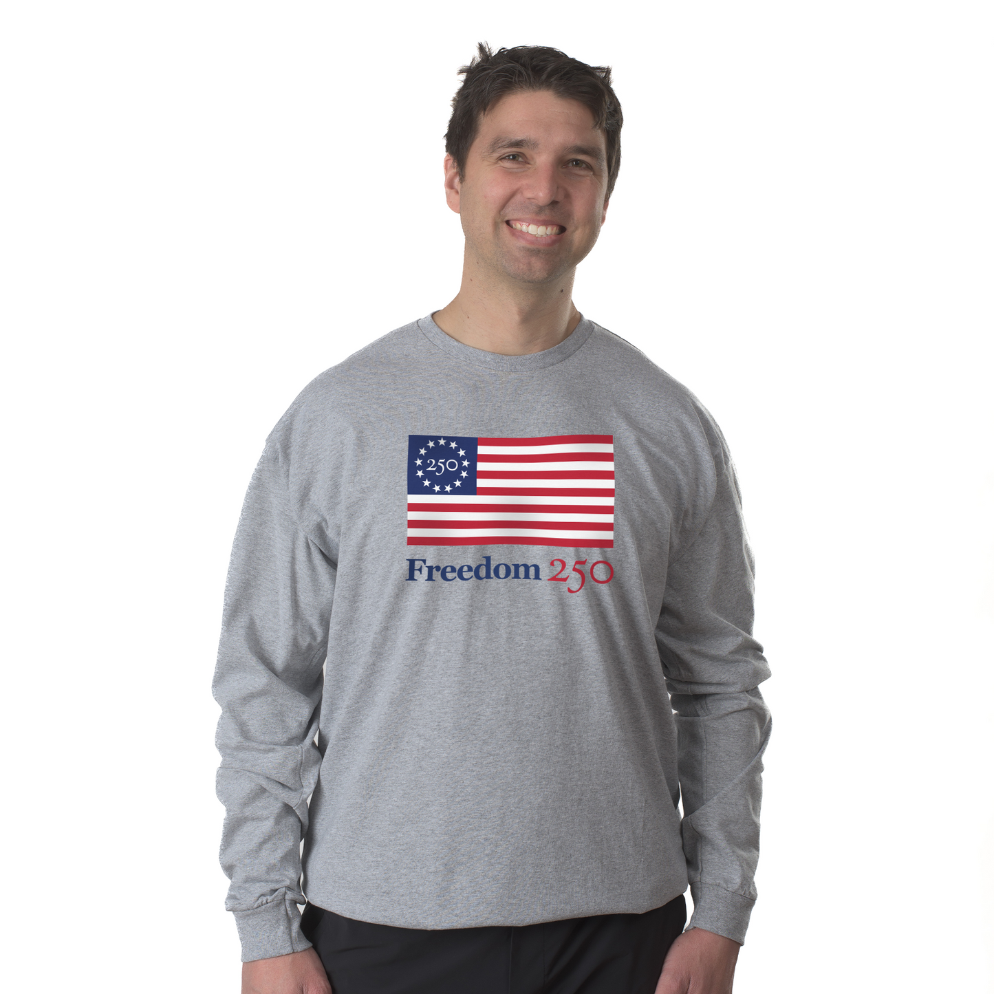 Freedom 250 Unisex Dark Ash Long Sleeve Tee