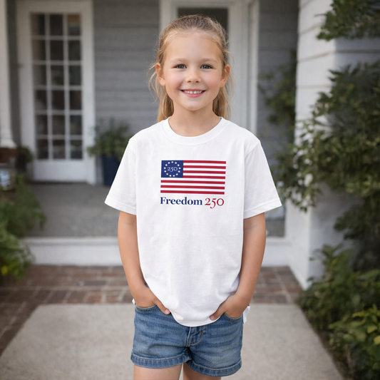Freedom 250 Youth White Tee