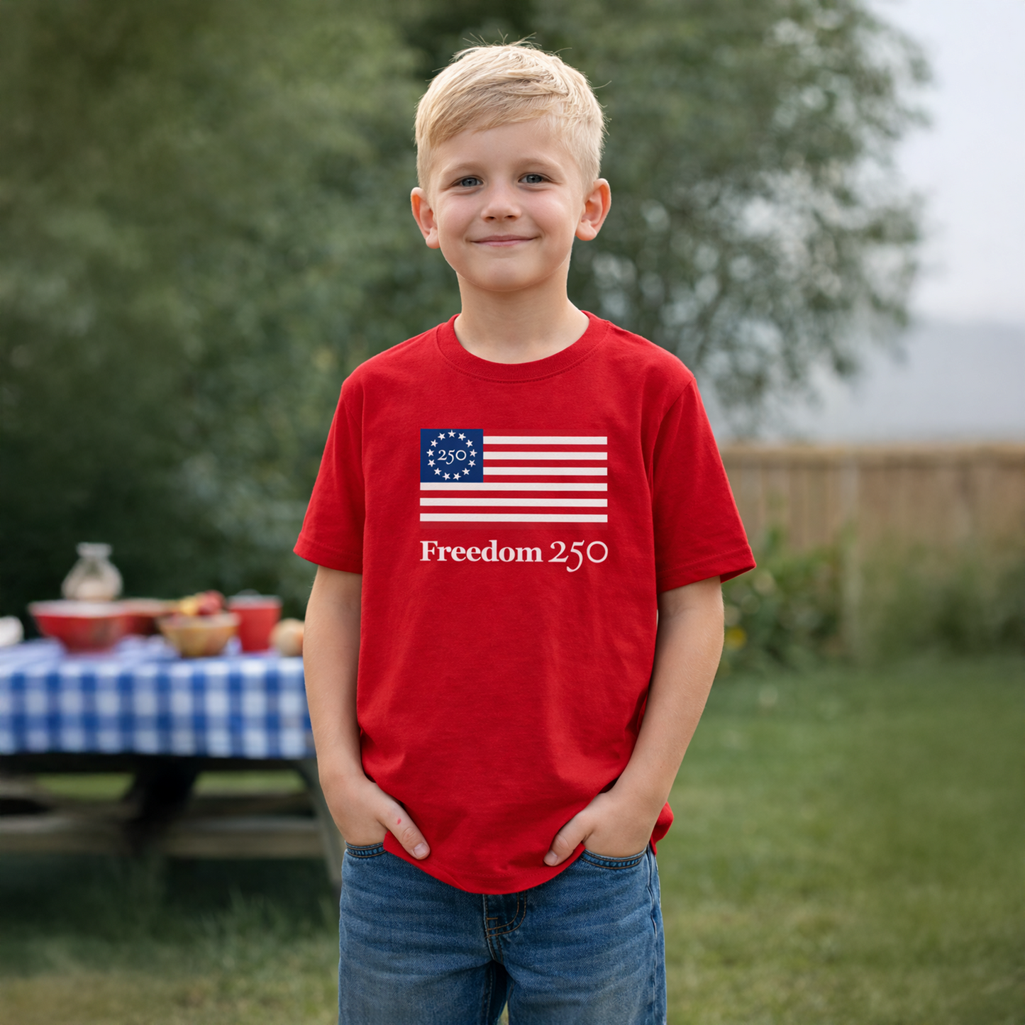 Freedom 250 Youth Red Tee