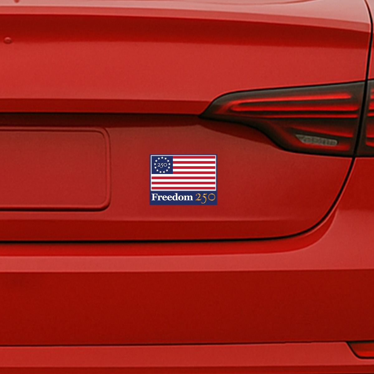 Freedom 250 Navy Auto Magnet