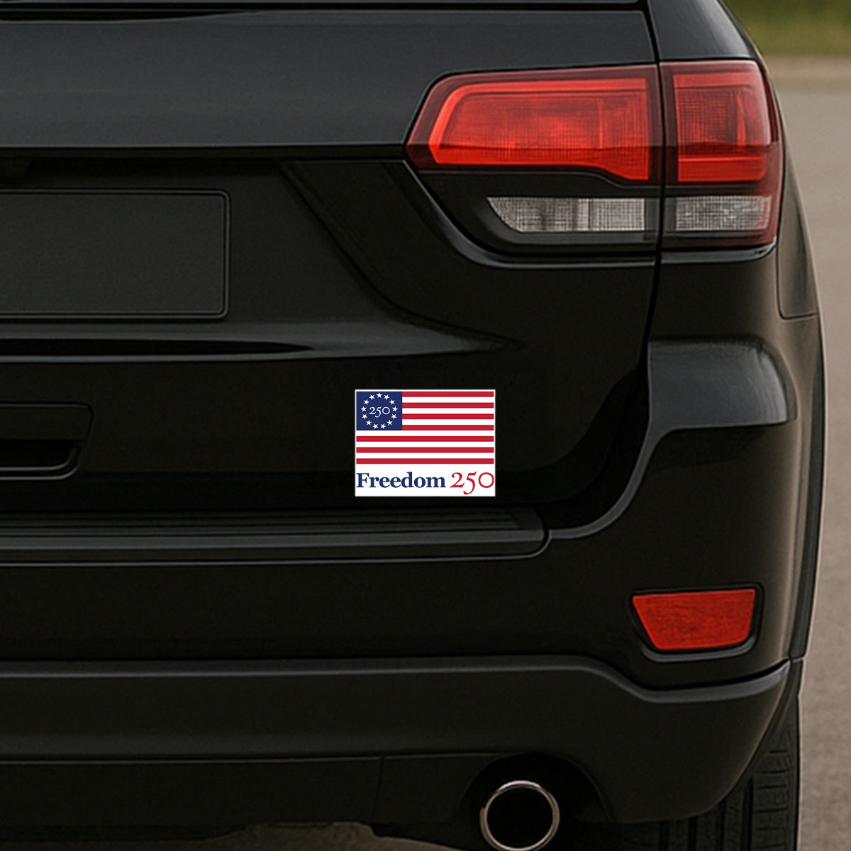 Official Freedom 250 White Auto Magnet