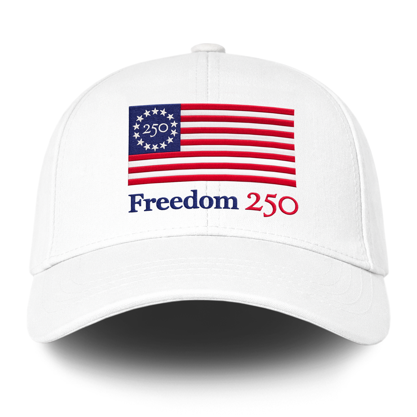 Freedom 250 White Structured Hat