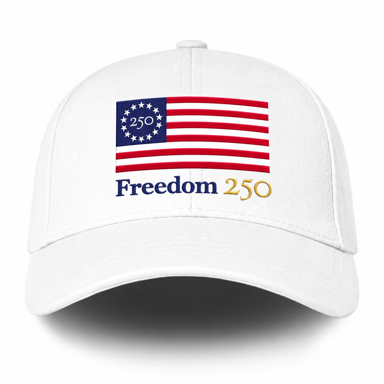 Freedom 250 White Structured Hat