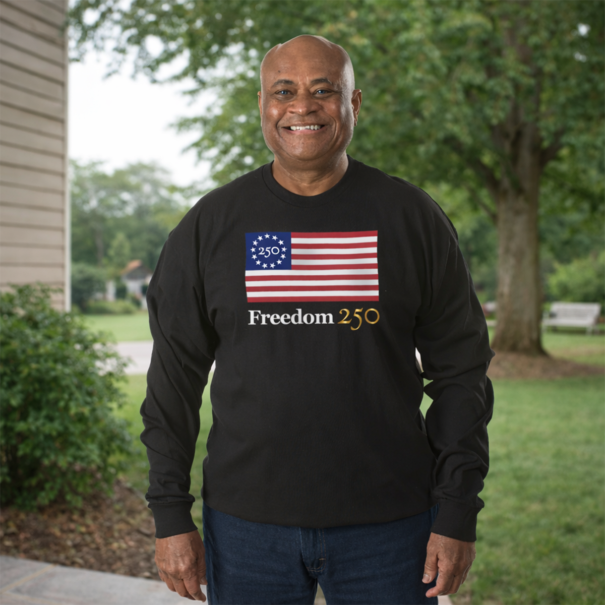 Official Freedom 250 Unisex Black Fleece Sweatshirt