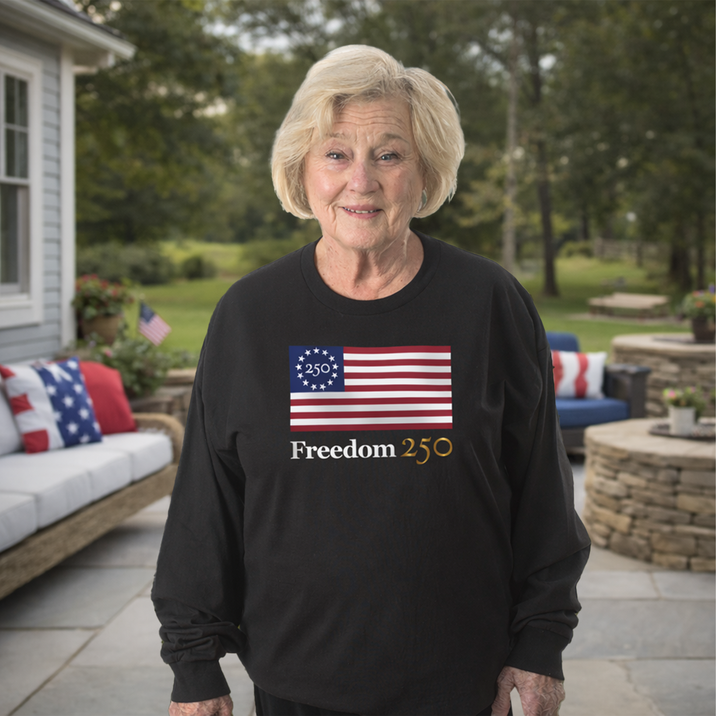 Official Freedom 250 Unisex Black Fleece Sweatshirt