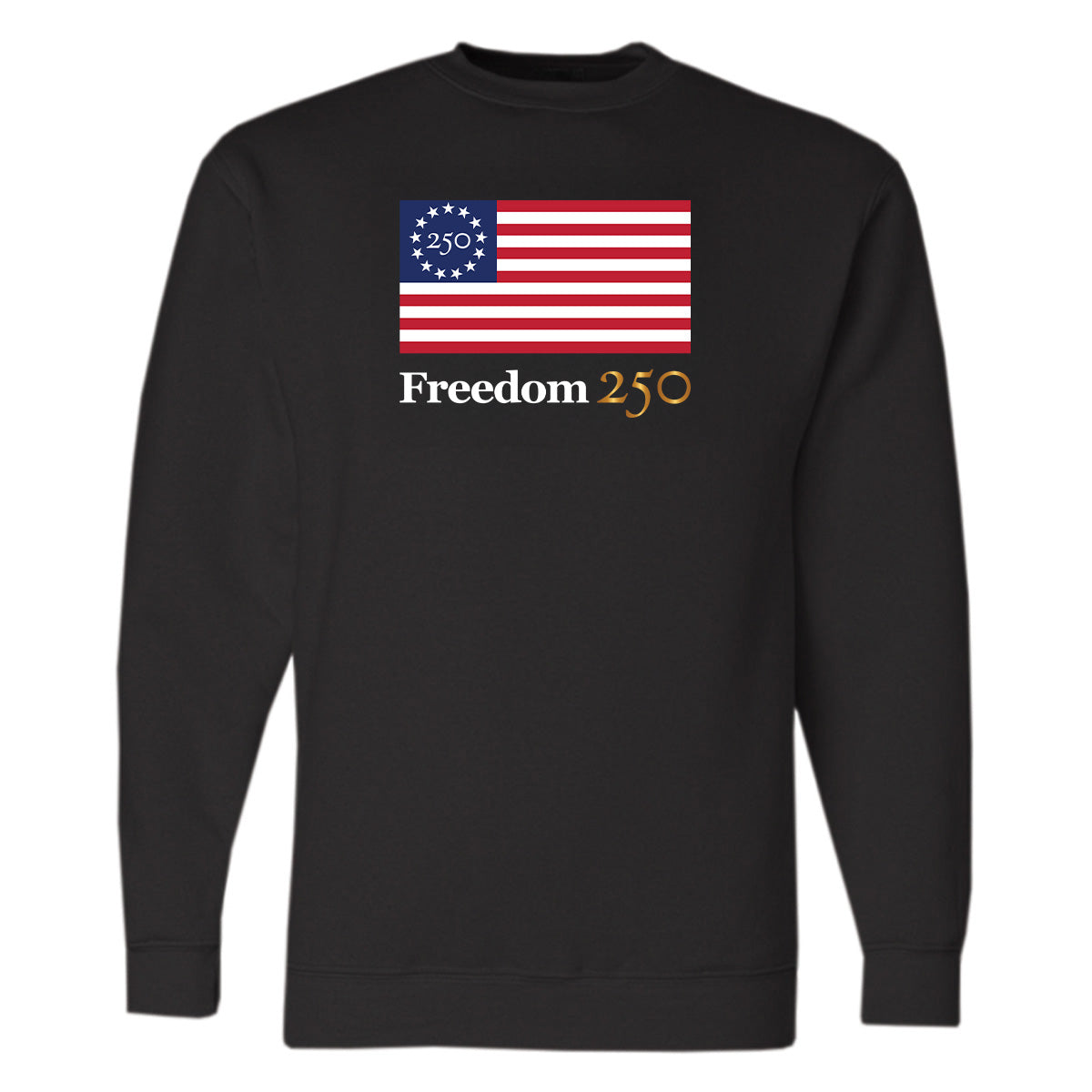 Official Freedom 250 Unisex Black Fleece Sweatshirt