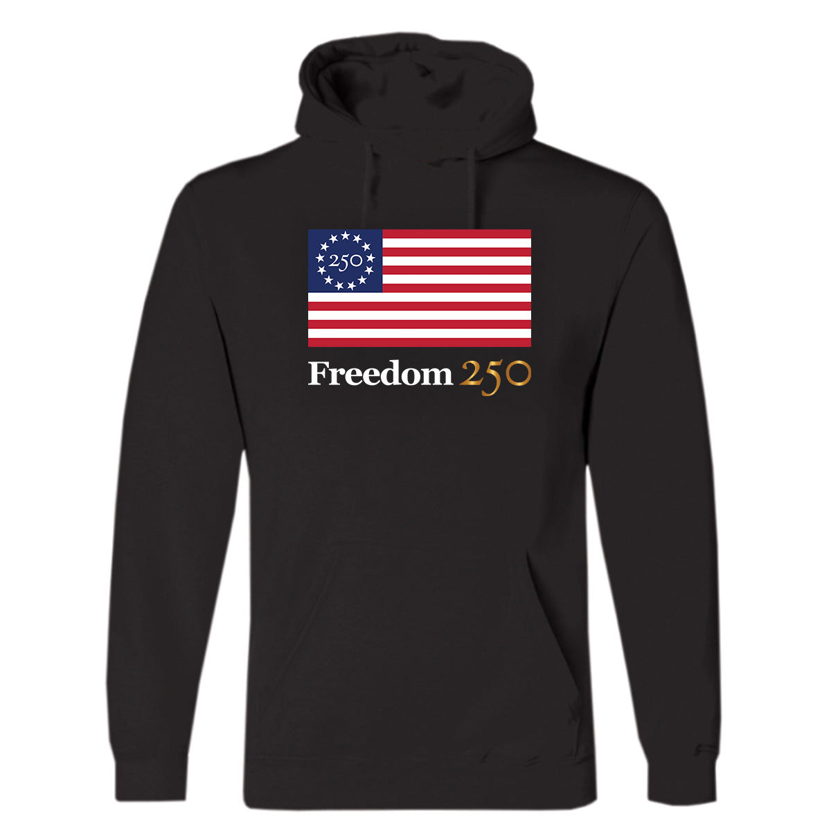 Freedom 250 Unisex Black Hooded Pullover