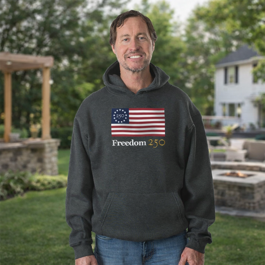 Freedom 250 Unisex Heather Charcoal Hooded Pullover