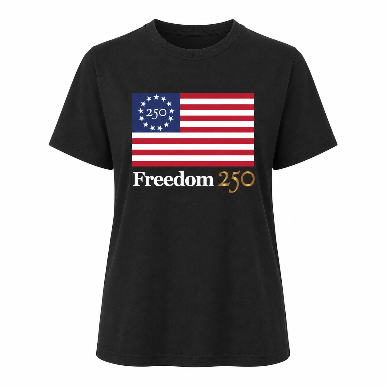 Official Freedom 250 Unisex Black Tee