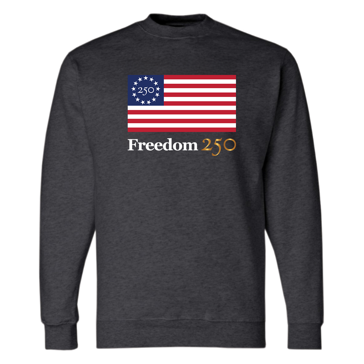 Official Freedom 250 Unisex Heather Charcoal Fleece Sweatshirt