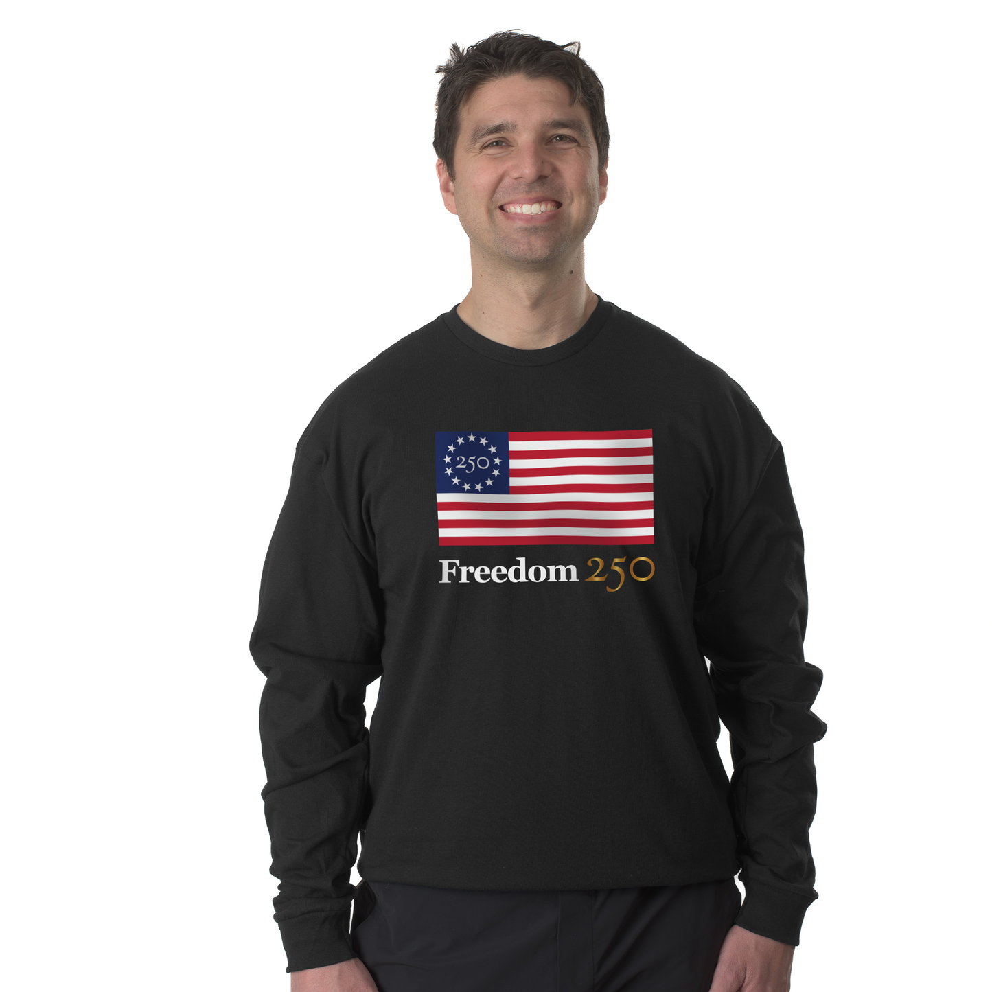 Freedom 250 Unisex Black Long Sleeve Tee