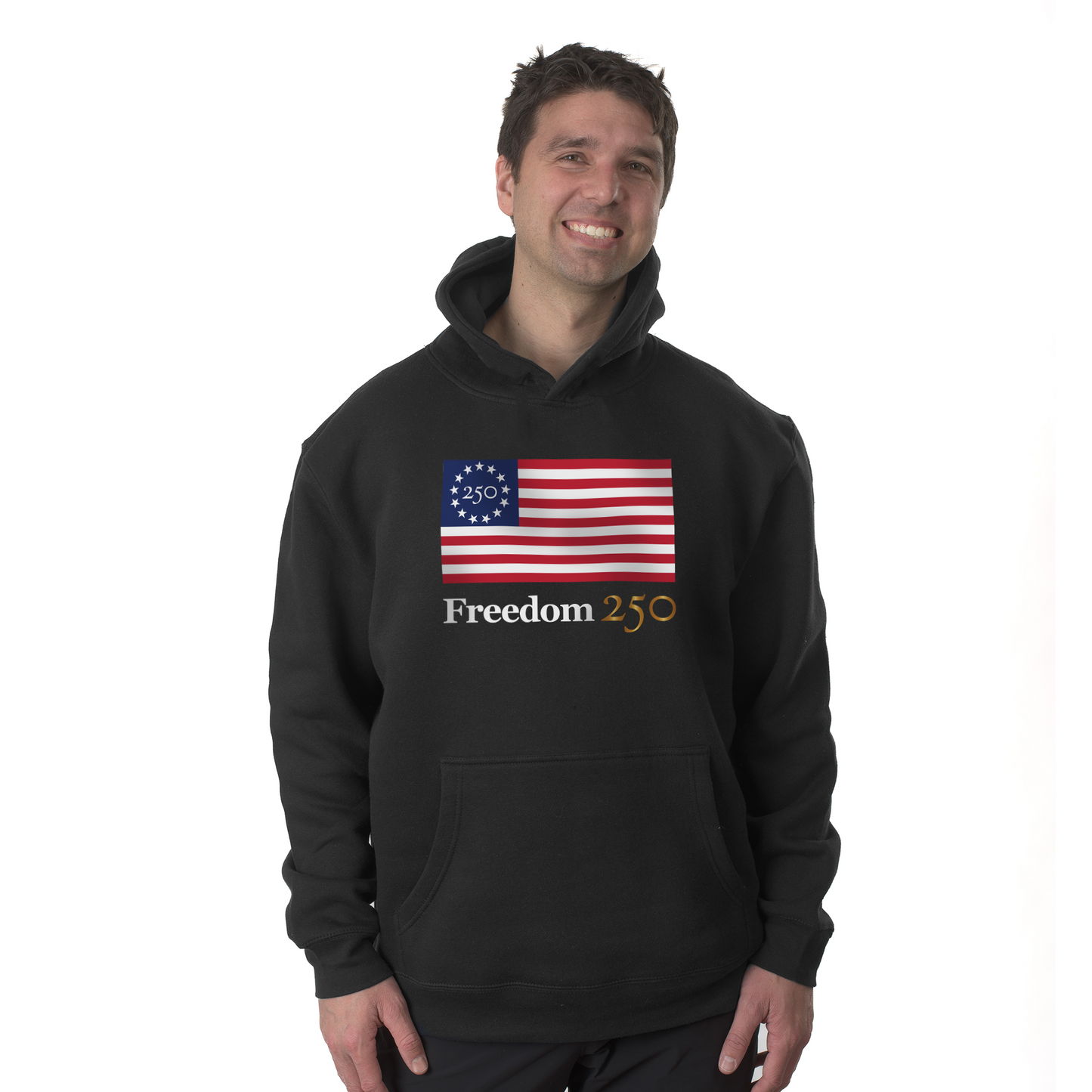 Freedom 250 Unisex Black Hooded Pullover