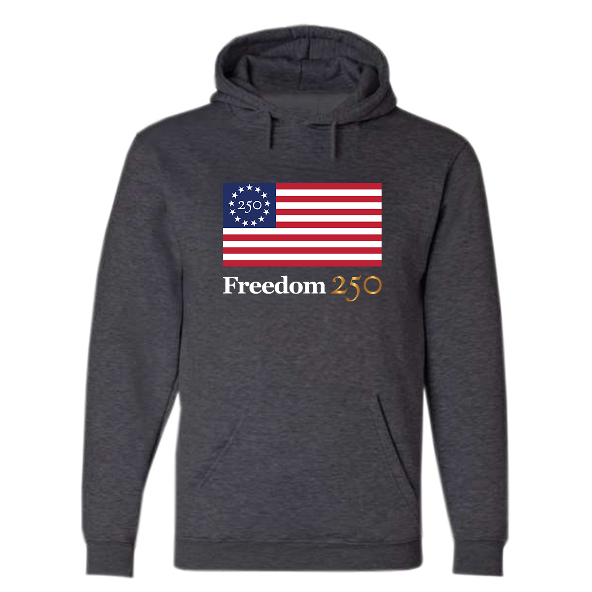 Freedom 250 Unisex Heather Charcoal Hooded Pullover