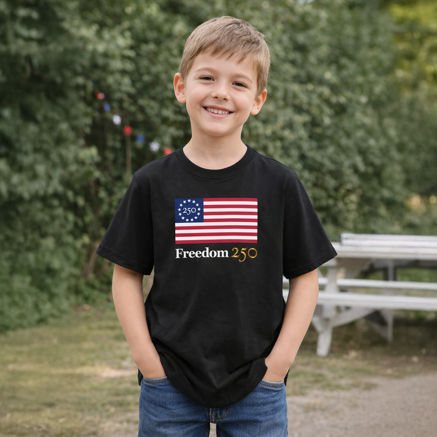 Freedom 250 Youth Black Tee