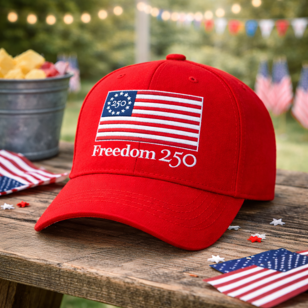 Freedom 250 Red Structured Hat