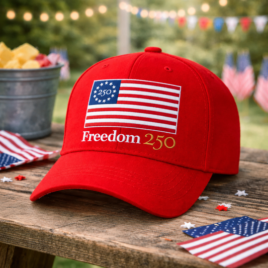Freedom 250 Red Structured Hat