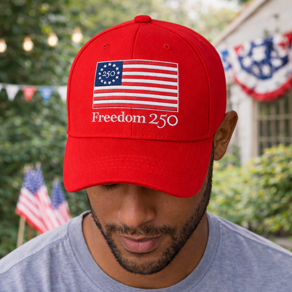 Freedom 250 Red Structured Hat