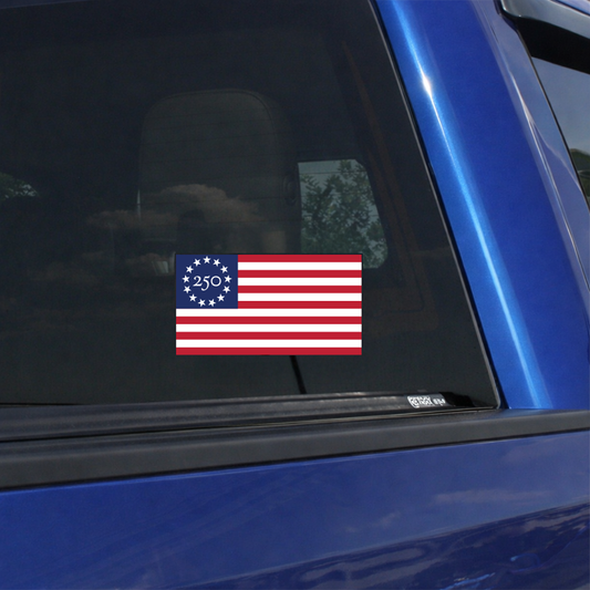 Freedom 250 Flag Auto Decal, Set of 2