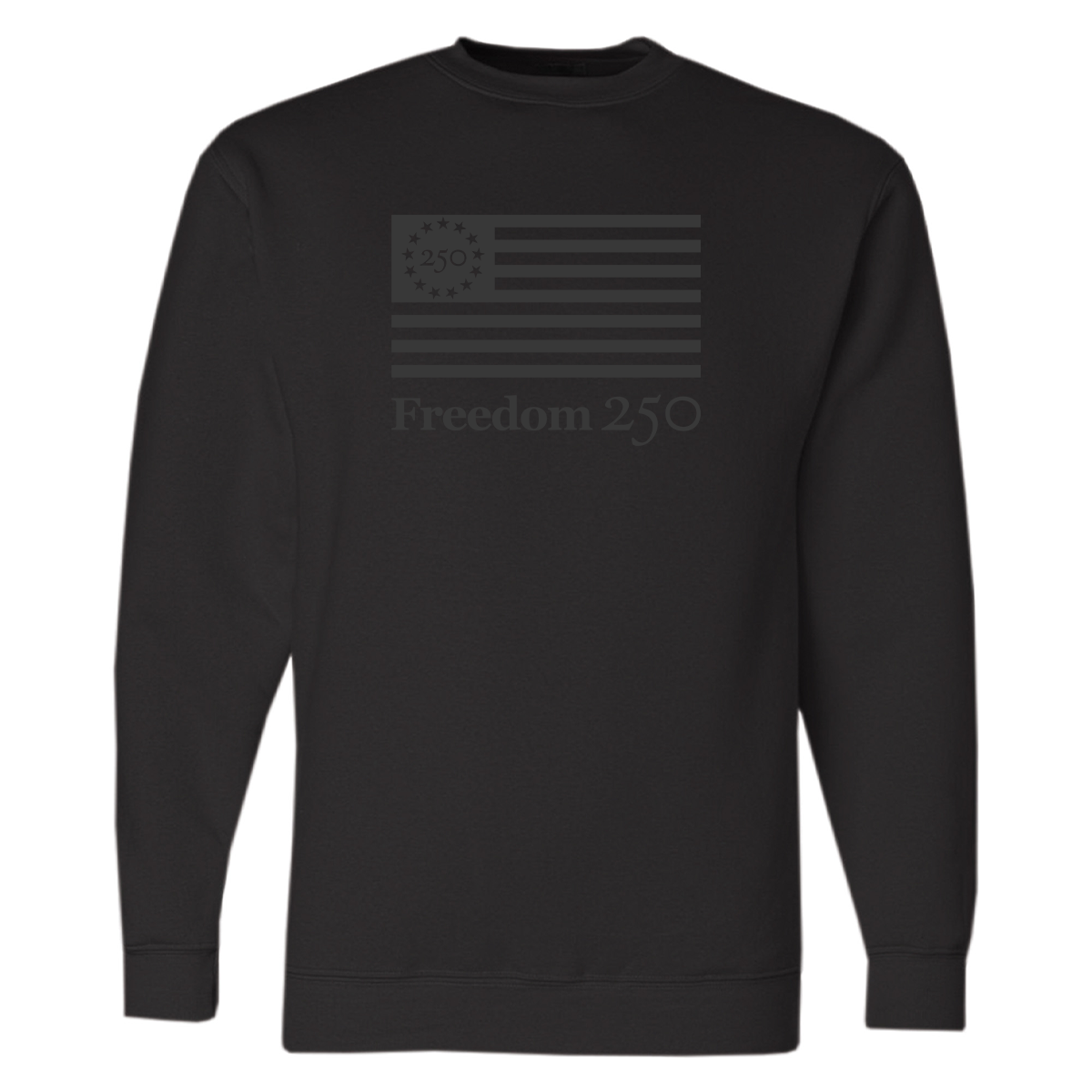 Freedom 250 Unisex Monochromatic Black Fleece Sweatshirt