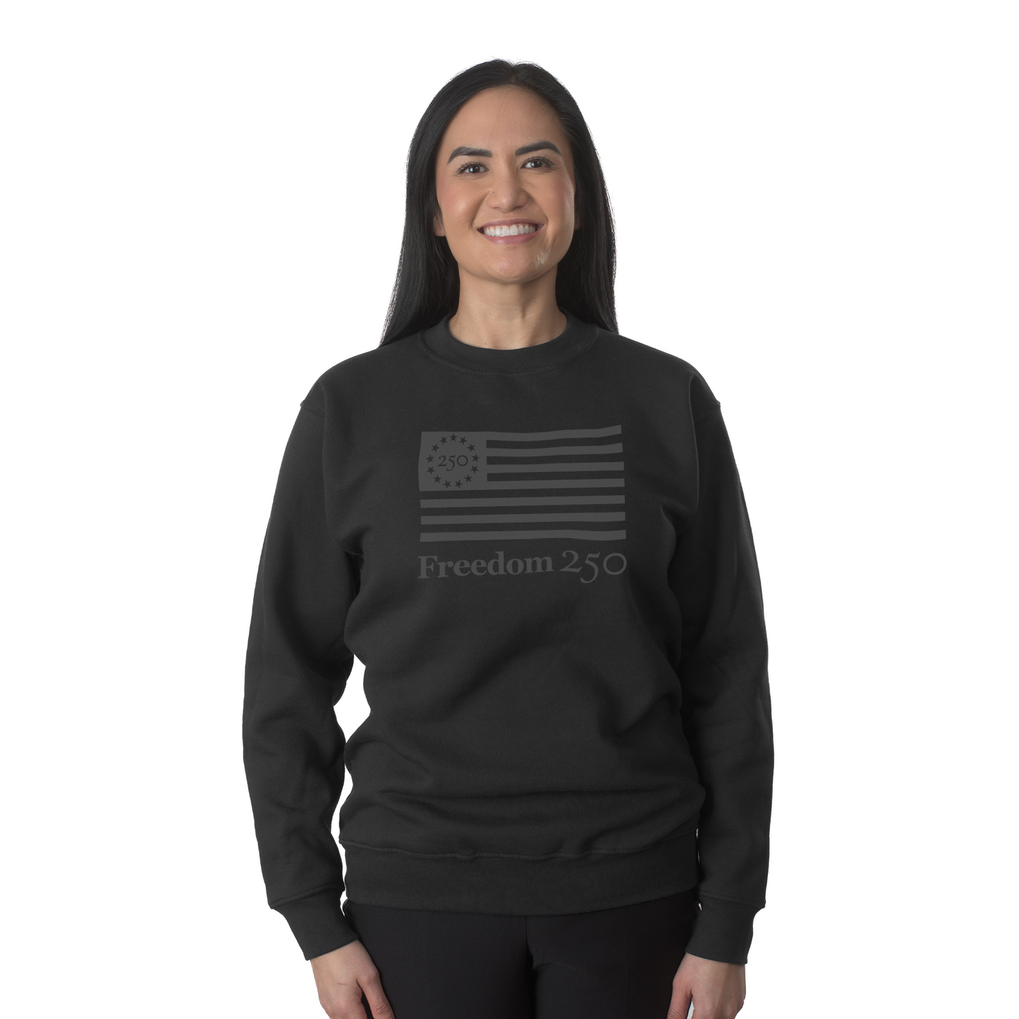 Freedom 250 Unisex Monochromatic Black Fleece Sweatshirt