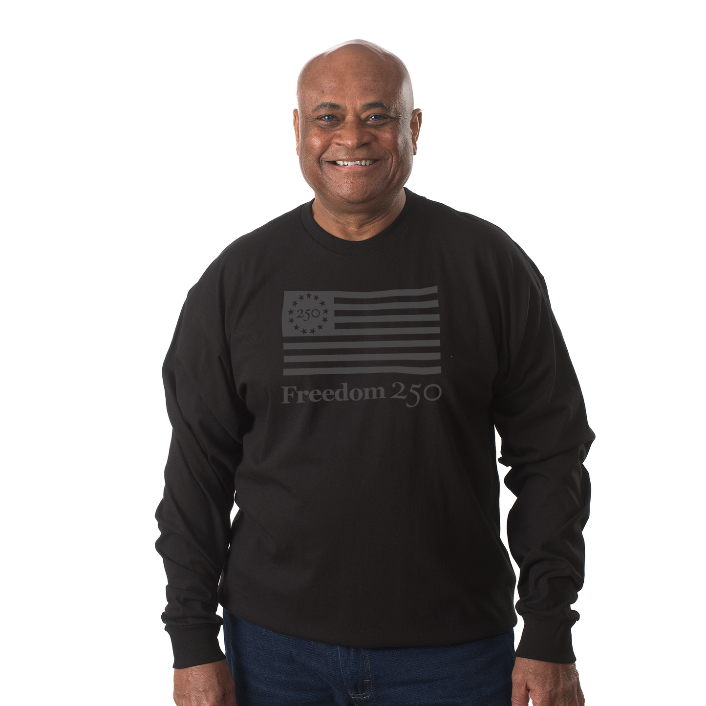 Freedom 250 Unisex Monochromatic Black Fleece Sweatshirt