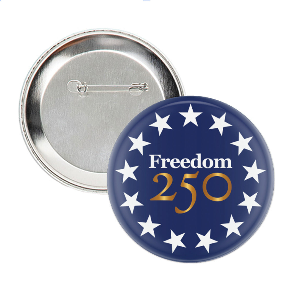 Freedom 250 Icon Navy 2.25" Buttons, Set of 2