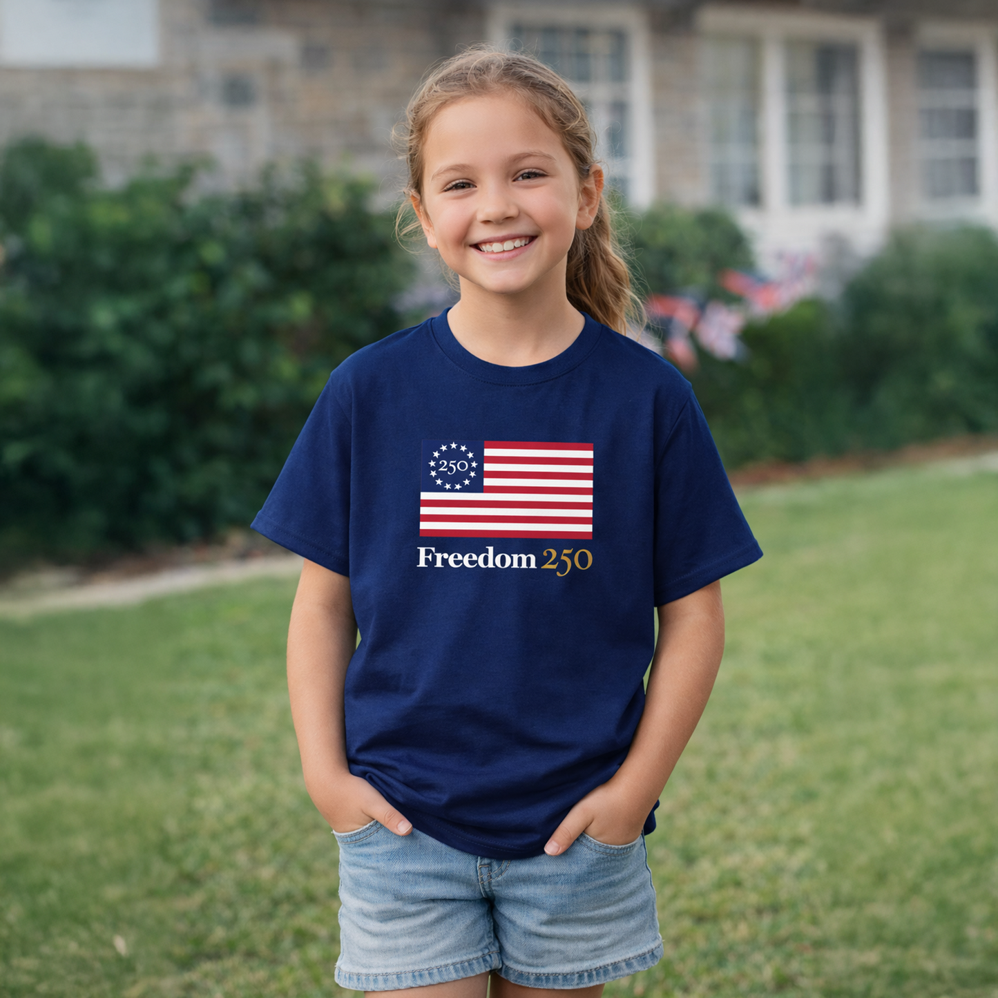 Freedom 250 Youth Navy Tee
