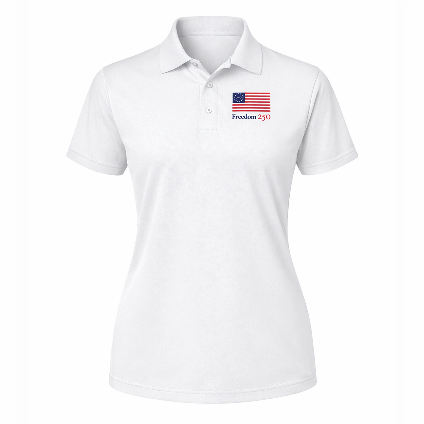 Freedom 250 Women's White Polo