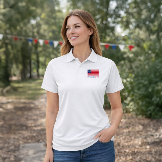 Freedom 250 Women's White Polo