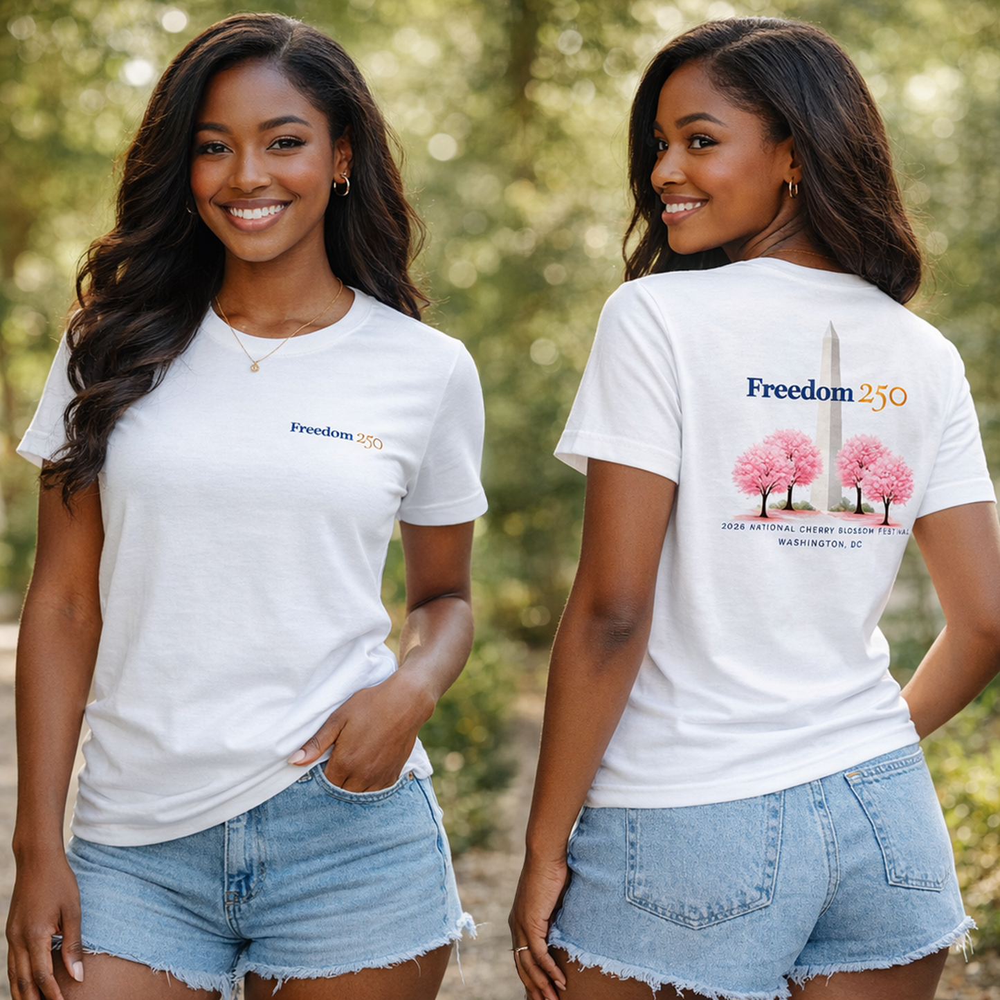 Freedom 250 Cherry Blossom White Tee
