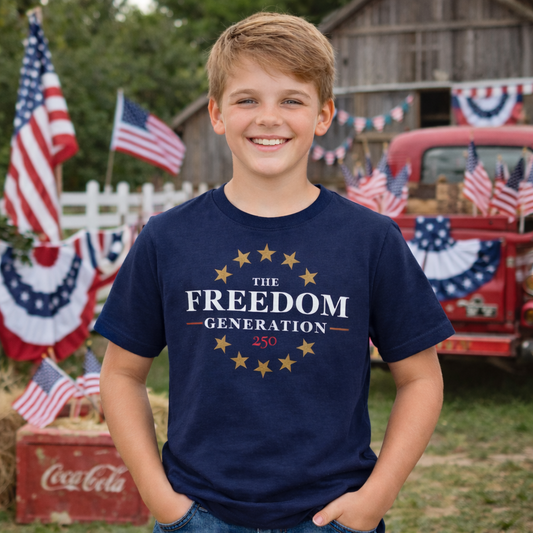 The Freedom Generation Youth Navy Tee