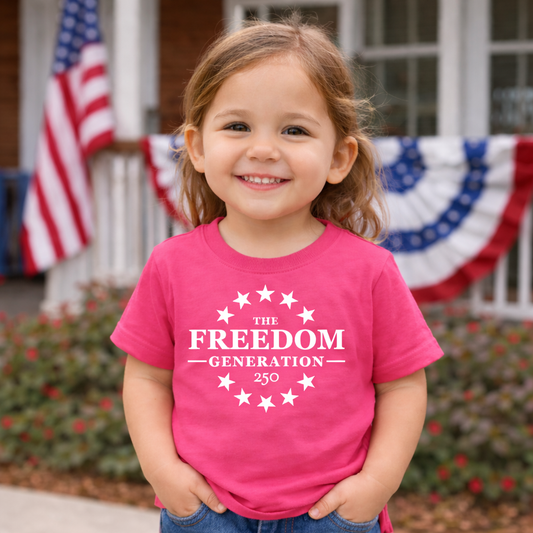 The Freedom Generation Toddler Hot Pink Tee