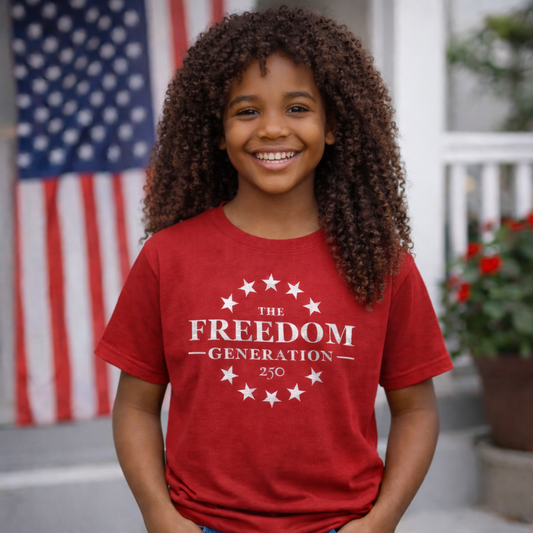 The Freedom Generation Youth Red Tee