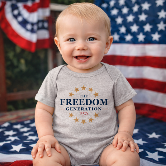 The Freedom Generation Infant Heather Grey Bodysuit
