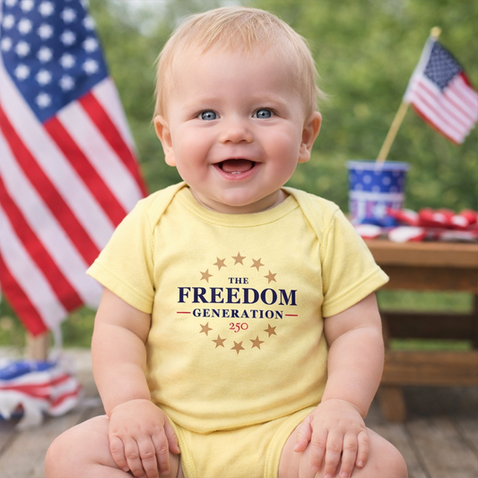 The Freedom Generation Infant Light Yellow Bodysuit