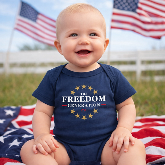 The Freedom Generation Infant Navy Bodysuit