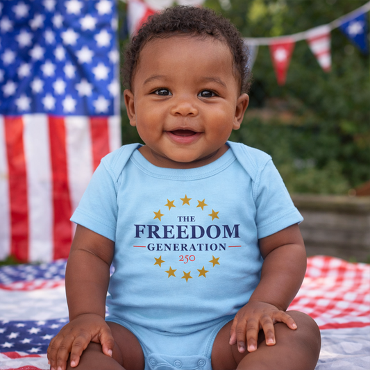The Freedom Generation Infant Light Blue Bodysuit
