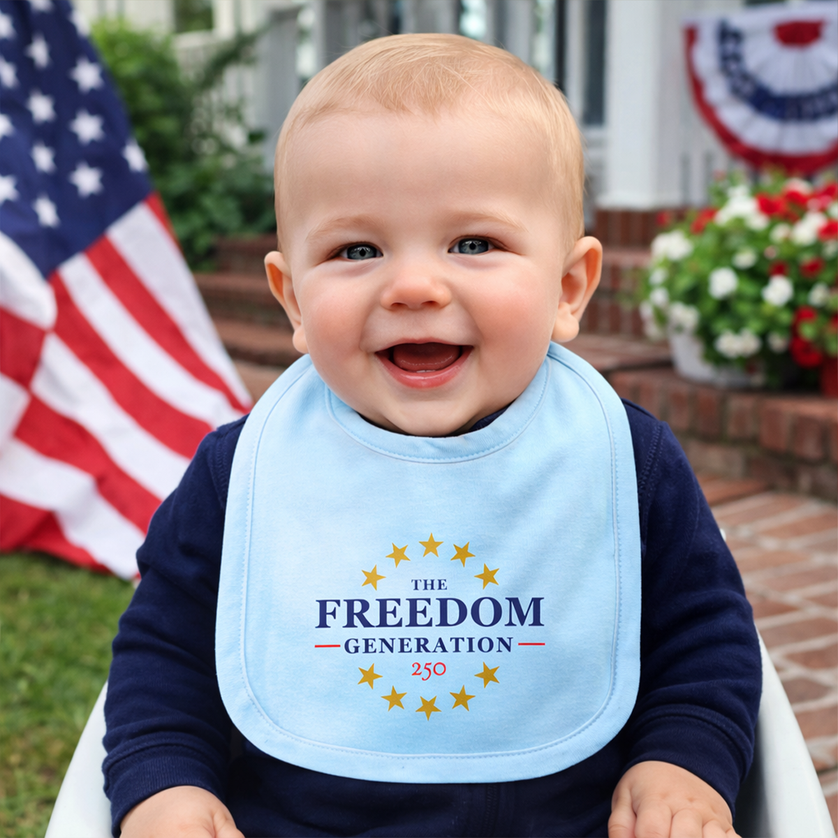 The Freedom Generation Infant Light Blue Bib