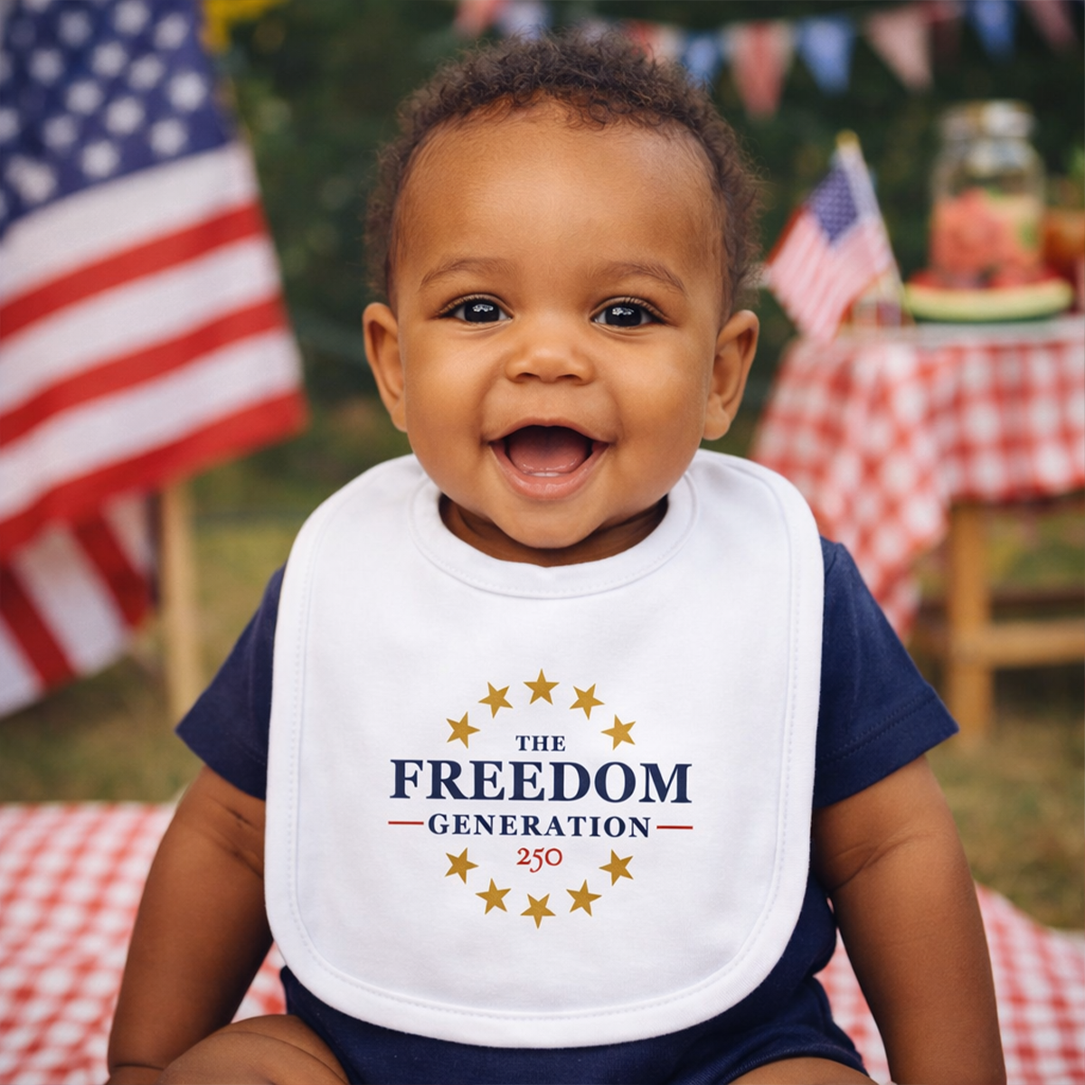 The Freedom Generation Infant White Bib