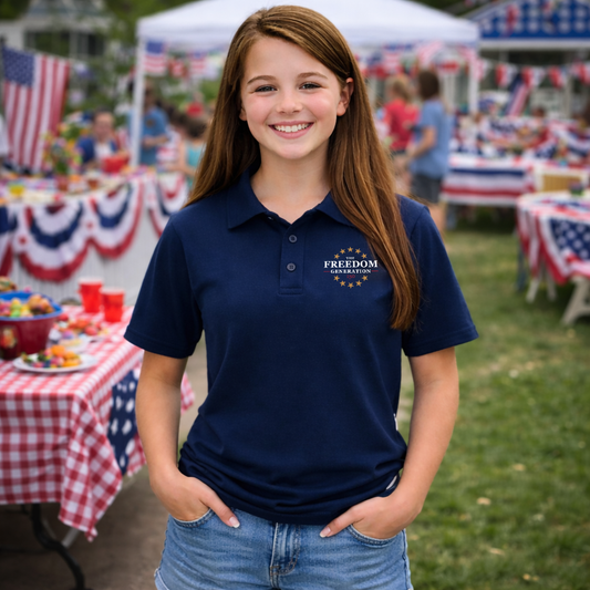 The Freedom Generation Youth Navy Polo