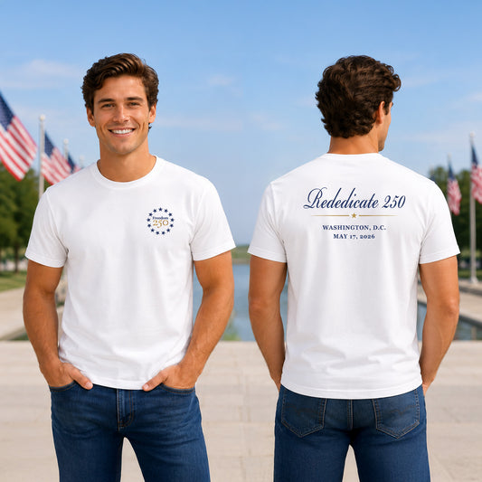 Rededicate 250 Unisex White Tee