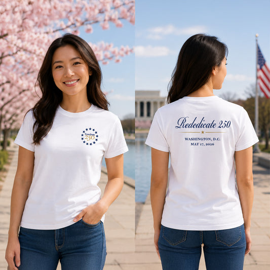 Rededicate 250 Unisex White Tee