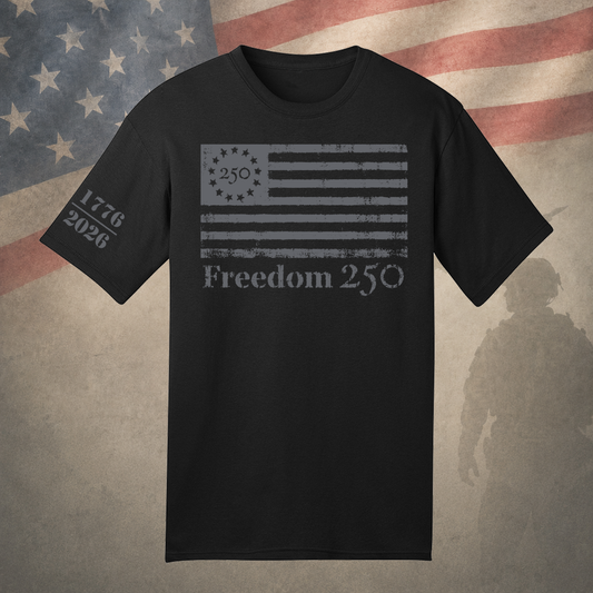 Freedom 1776-2026 Black Tee