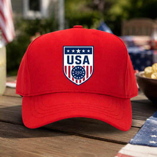F250 USA Red Structured Hat
