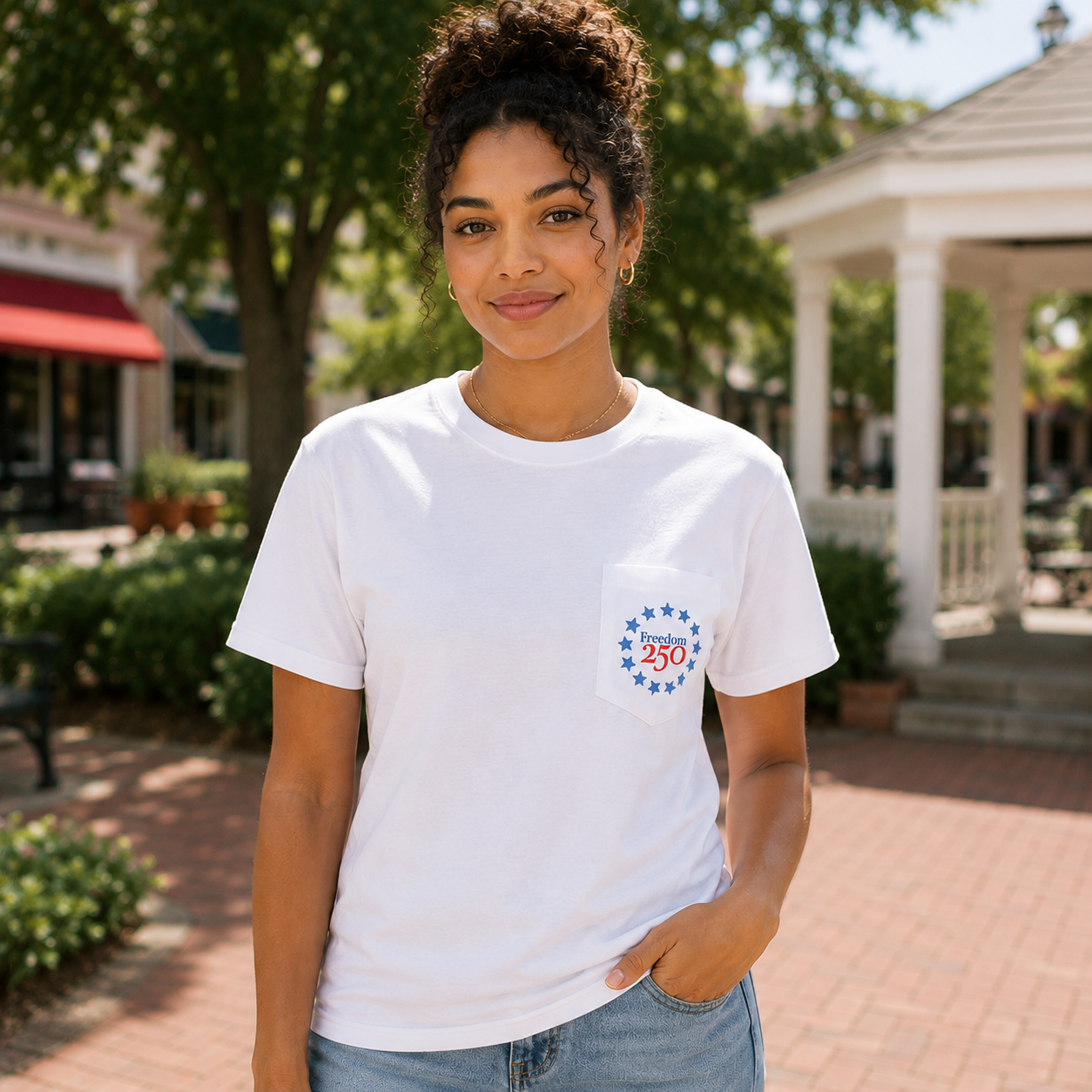 Freedom 250 Patriotic Pursuit Pocket Tee